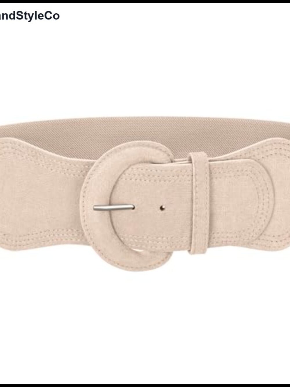 Vintage Suede Wide Stretch Waist Belt Chunky Buckle